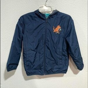 GARANIMALS 365 kids reversible Blue/dinosaur print windbreaker jacket size 8